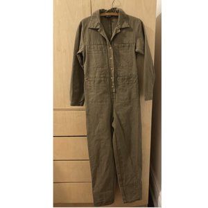 Ilana Kohn Tia Coverall Jumpsuit umber olive green canvas size 2 xs/sm